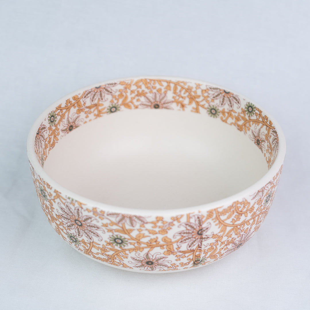 Handcrafted Golden Flora 20 Piece Dinner Set For 6