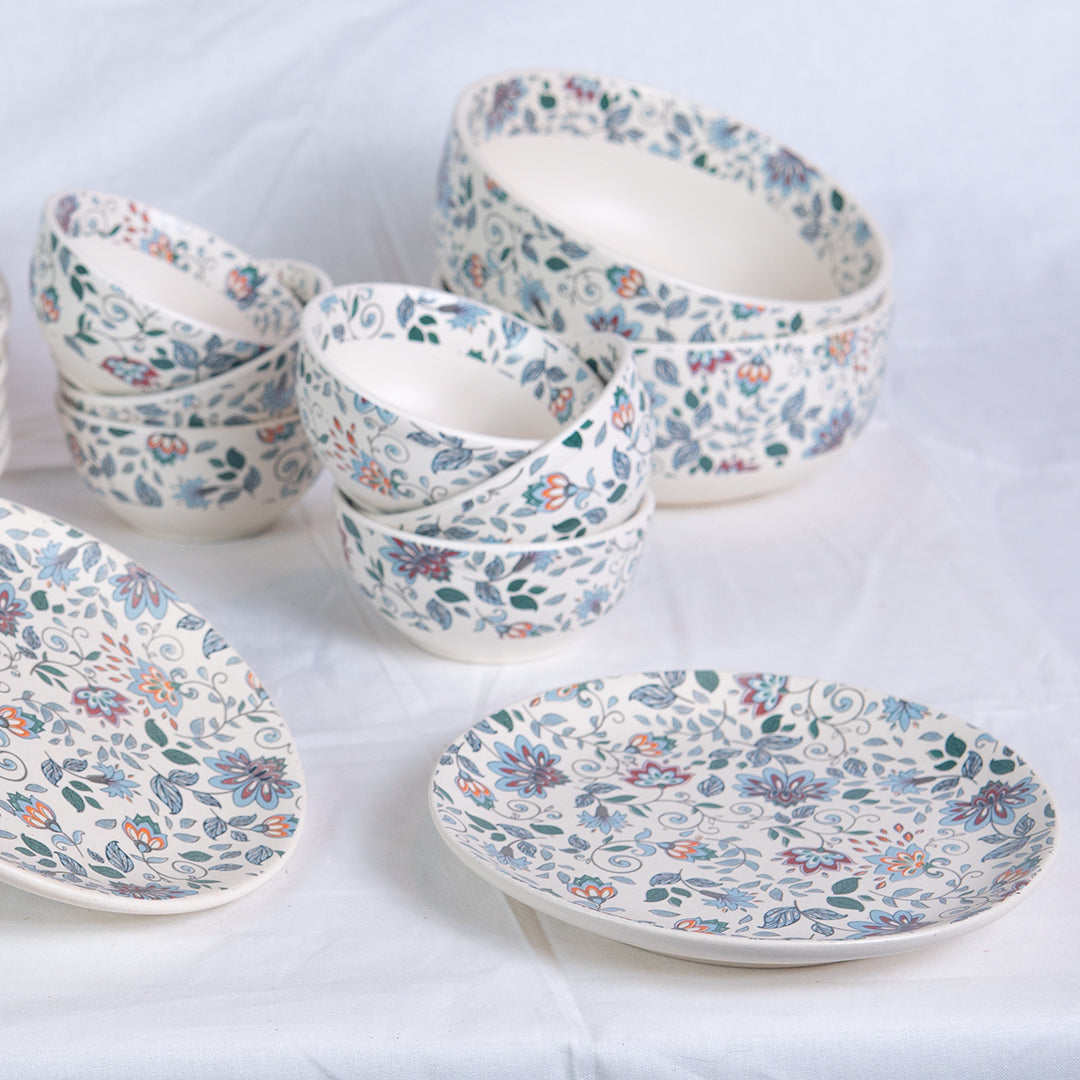 Handcrafted BlossomAura 20 Piece Dinner Set of 6