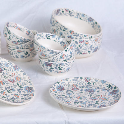 Handcrafted BlossomAura 20 Piece Dinner Set of 6