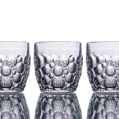 Black Ripple Sphere Glass Set of 6 350 ml