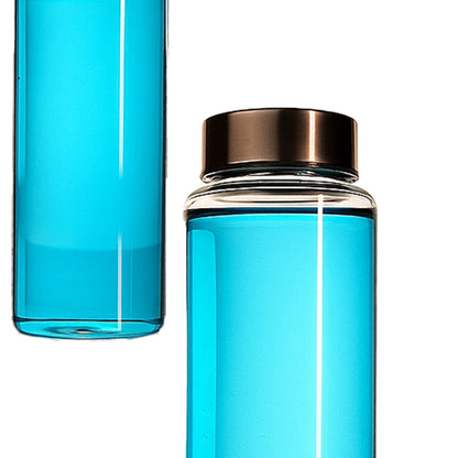Metal Capped Borosilicate Glass Bottle Set of 1 500 ml