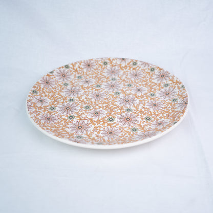 Handcrafted Golden Flora 20 Piece Dinner Set For 6