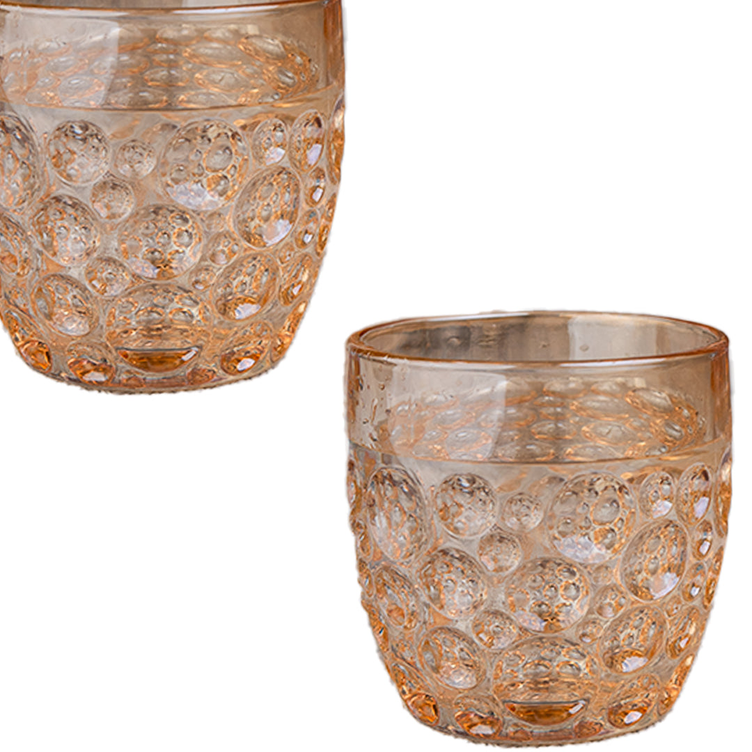 Golden Ripple Sphere Glass Set 6 350 ml