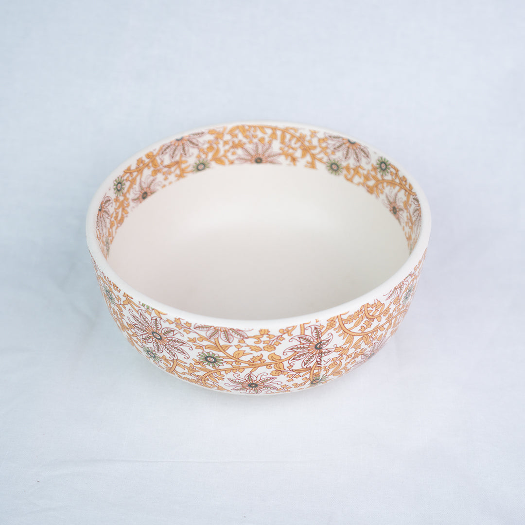 Handcrafted Golden Flora 20 Piece Dinner Set For 6