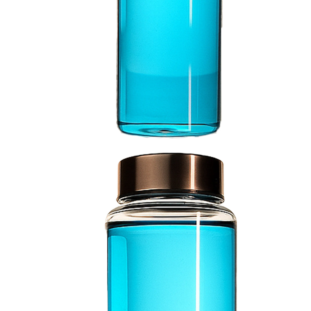 Metal Capped Borosilicate Glass Bottle Set of 1 500 ml