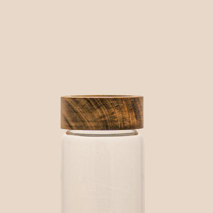 Multi Purpose Glass Jar with Wooden Lid Set of 1 400 ml