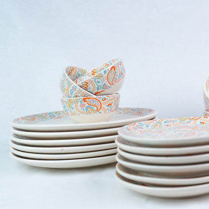 Handcrafted IvoryGrace 20 Piece Dinner Set For 6