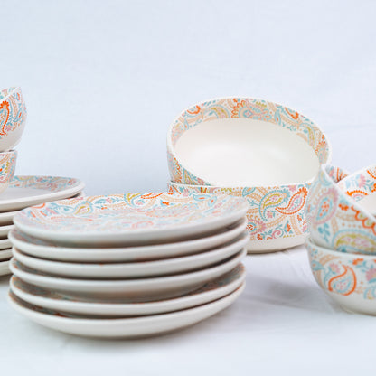 Handcrafted IvoryGrace 20 Piece Dinner Set For 6