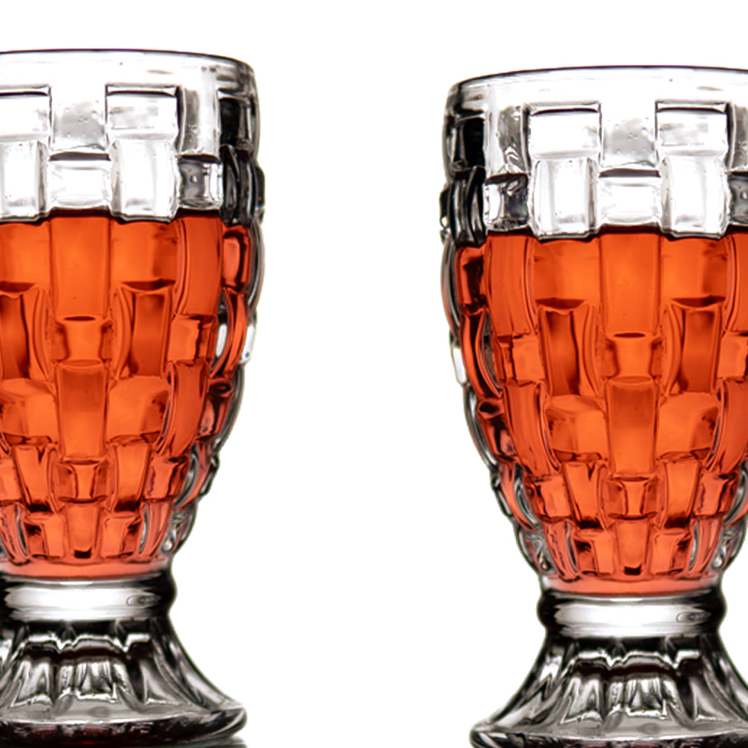 Bricked Crystal Glass Set of 6 220 ml