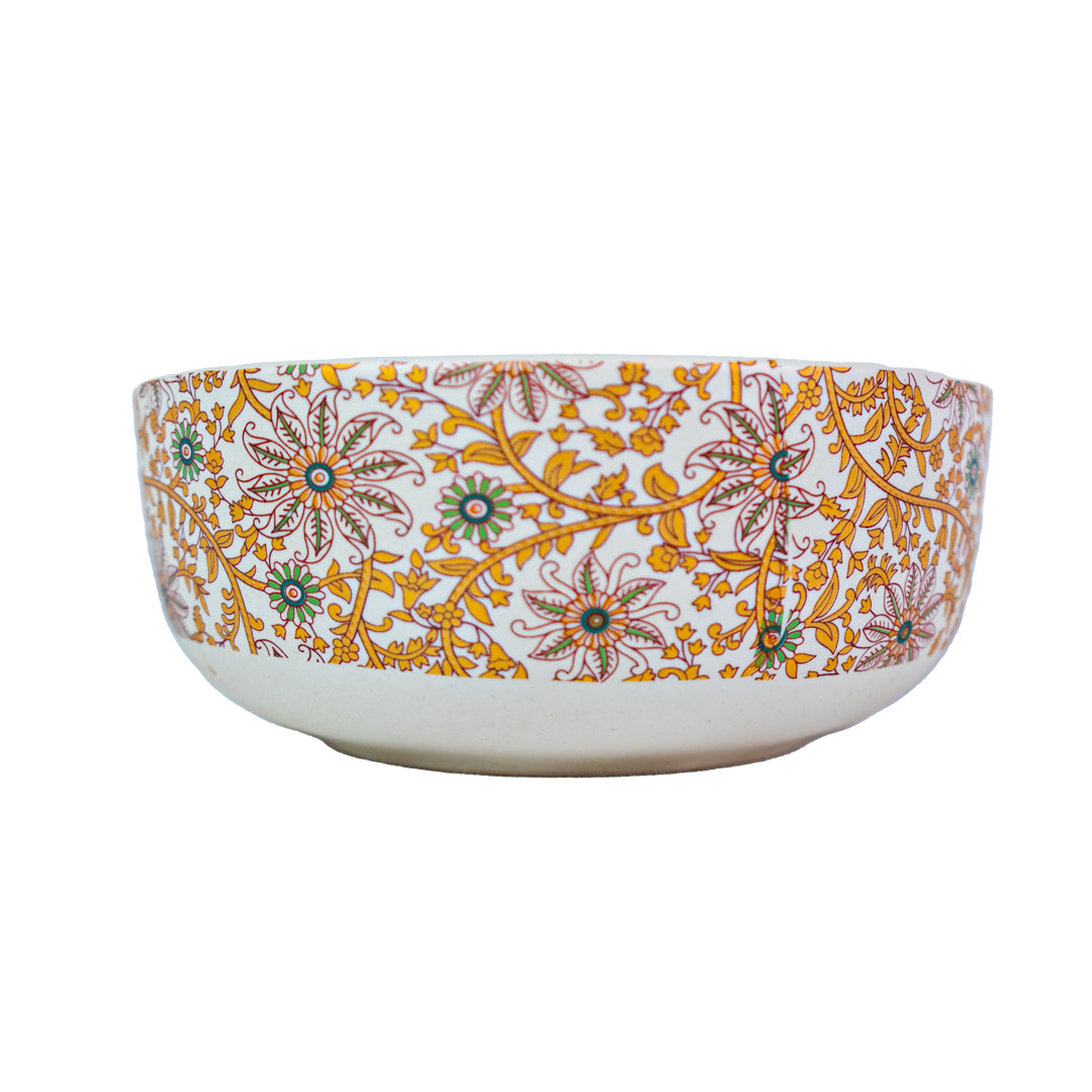 Handcrafted Golden Flora 20 Piece Dinner Set For 6