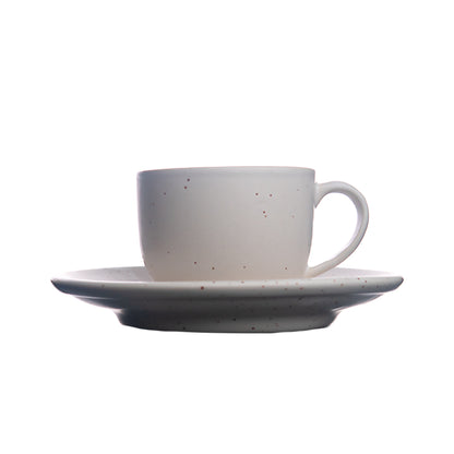 Handmade Minimal Bliss Cup and Saucer Set of 2 200 ml