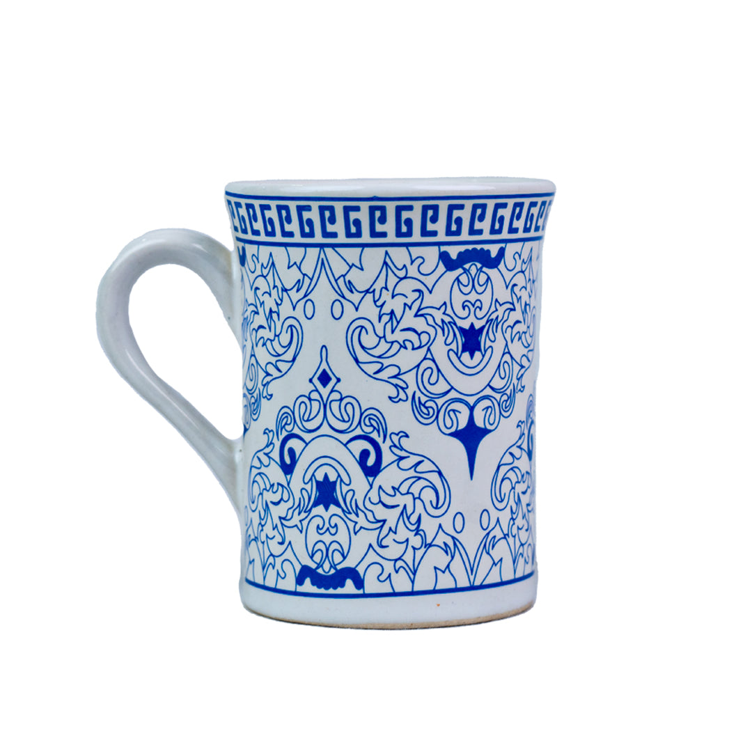 Handcrafted Blue Elegance Porcelain Mug Set of 1 320 ml
