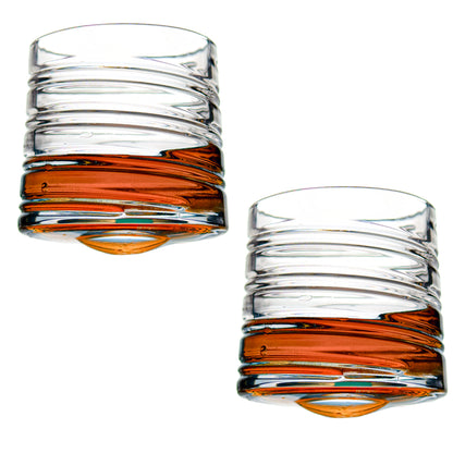 Lined Revolving Whiskey Glass Set of 6 275 ml