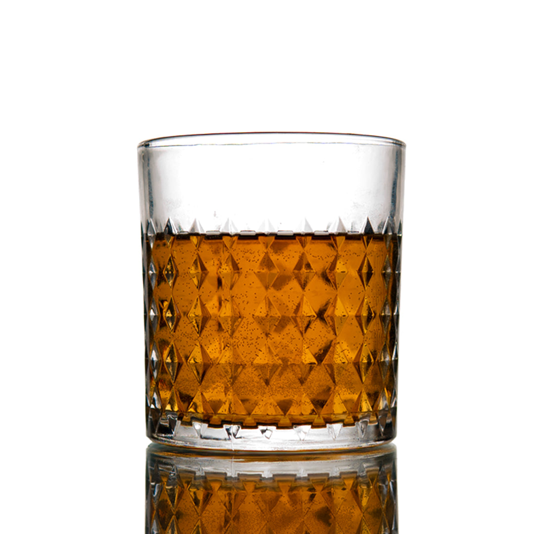 Diamond Whiskey Glaass Set of 6 340 ml