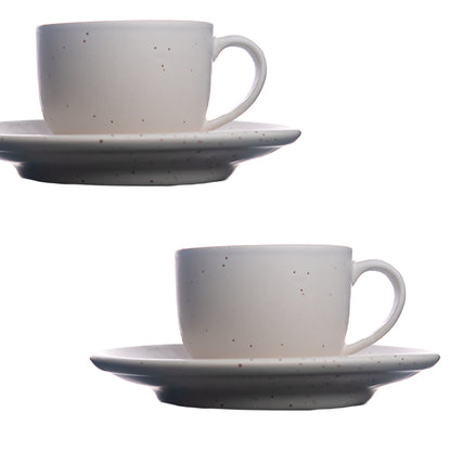 Handmade Minimal Bliss Cup and Saucer Set of 2 200 ml
