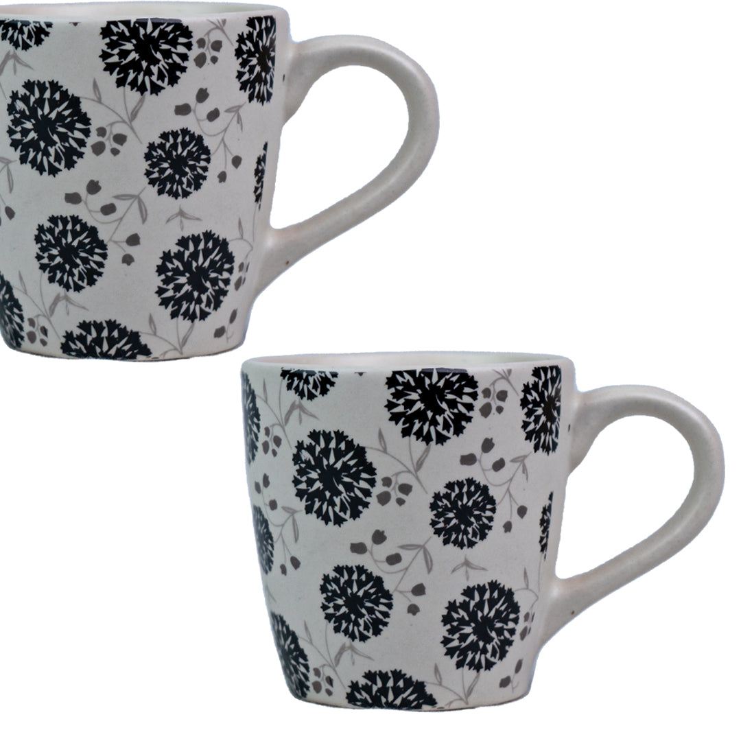 Handcrafted Monochrome Bloom Cup Set of 1 320 ml