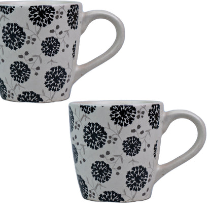 Handcrafted Monochrome Bloom Cup Set of 1 320 ml