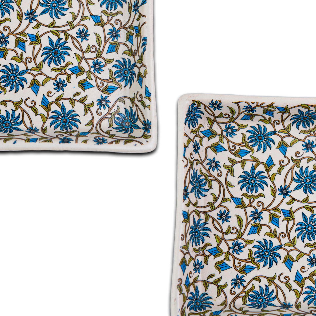 FloraVine Handmade Ceramic Platter Set of 6