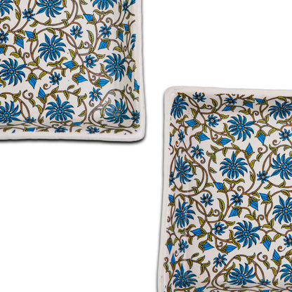 FloraVine Handmade Ceramic Platter Set of 6