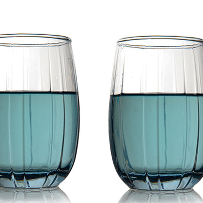 Aqua Lined Water Glass Set of 6 380 ml