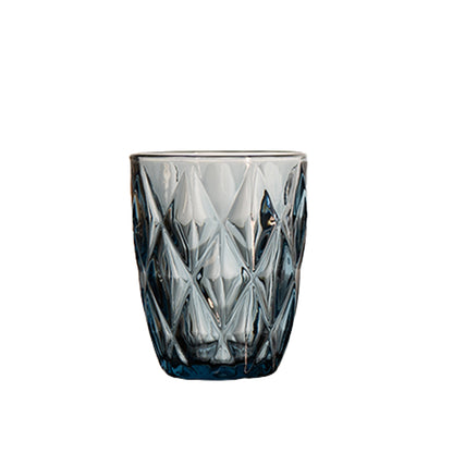 Colored Diamond Cut Water Glass Set of 6 300 ml