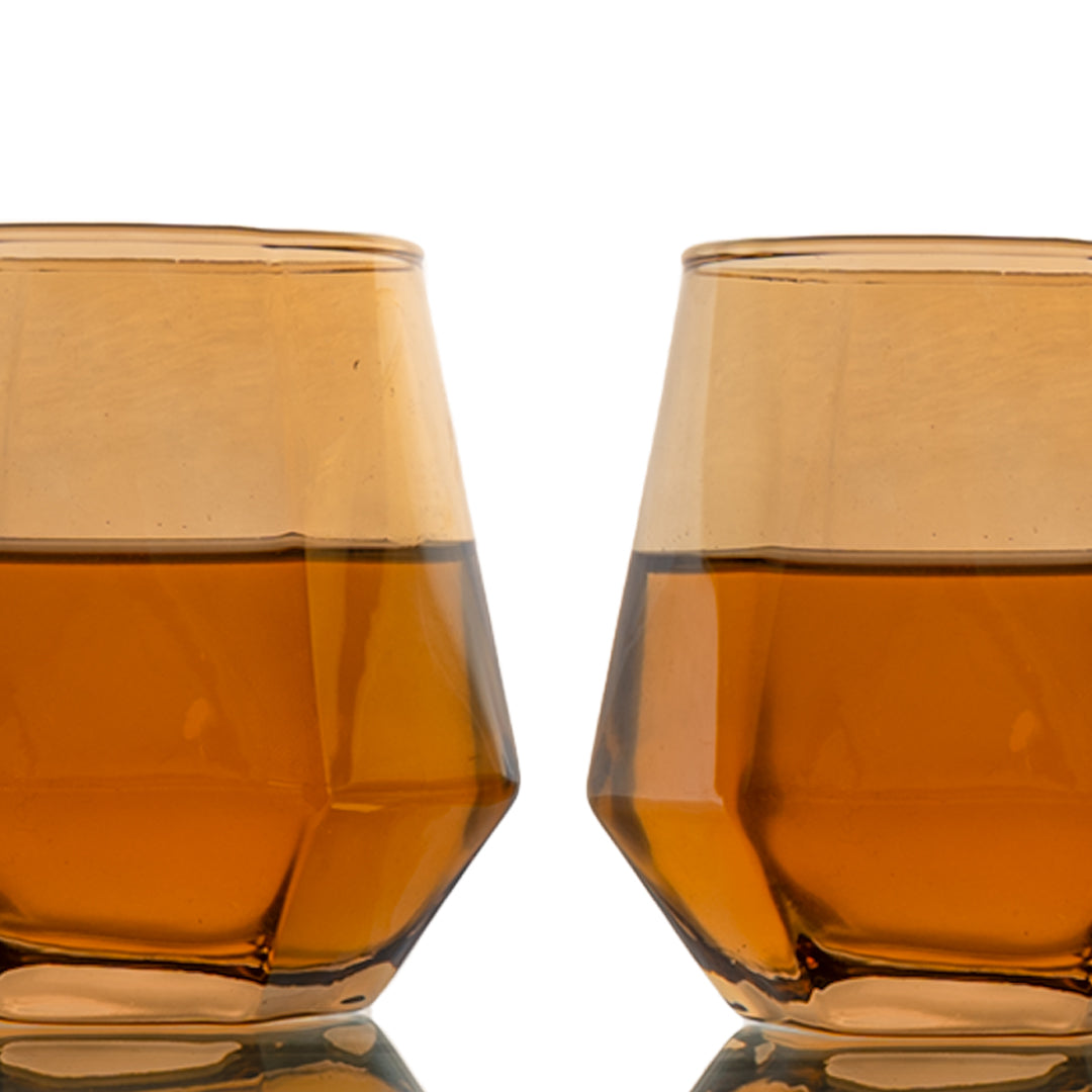 Golden Diamond Whiskey Glass Set of 6 330 ml