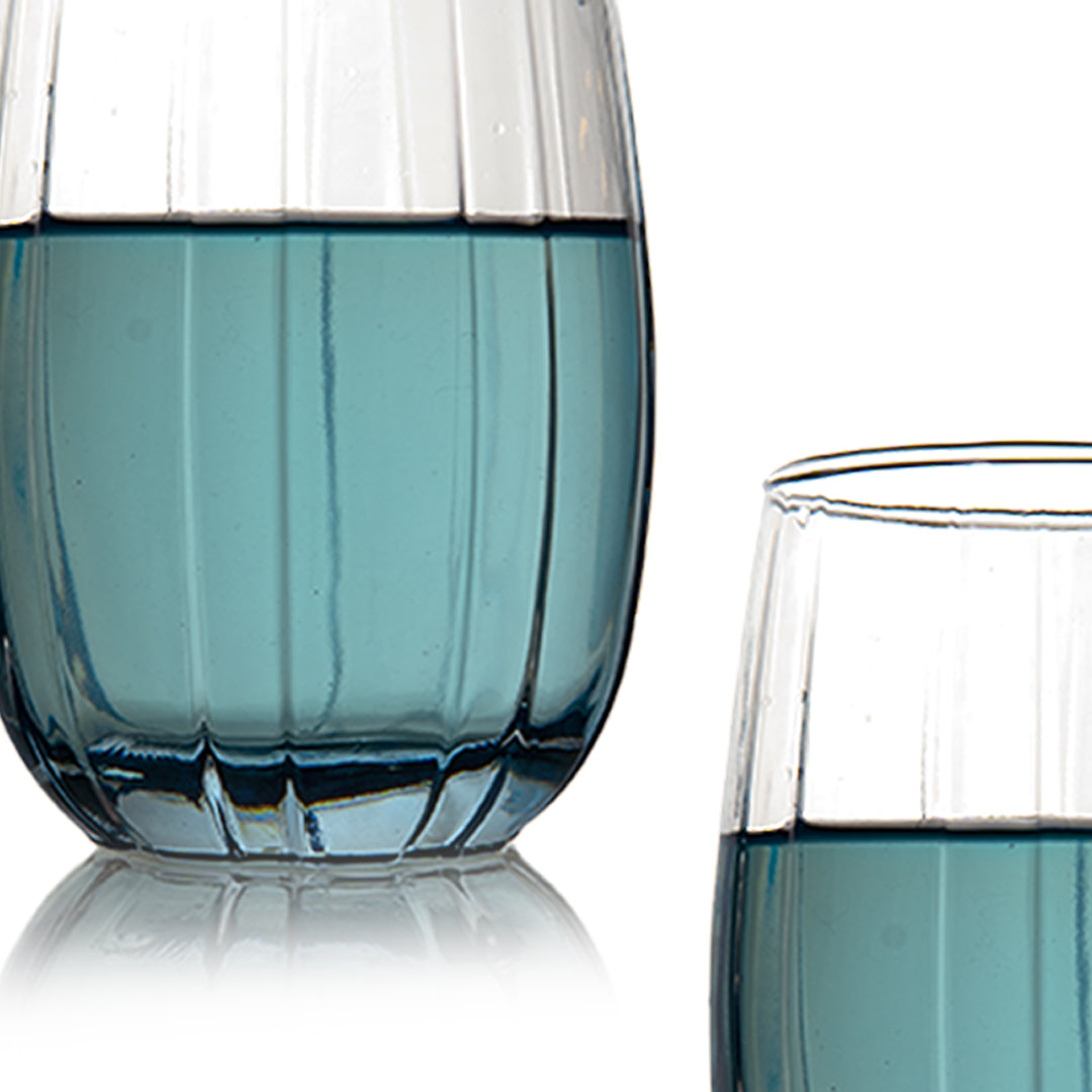 Aqua Lined Water Glass Set of 6 380 ml