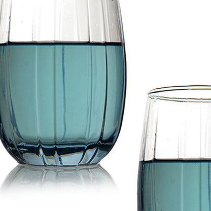 Aqua Lined Water Glass Set of 6 380 ml