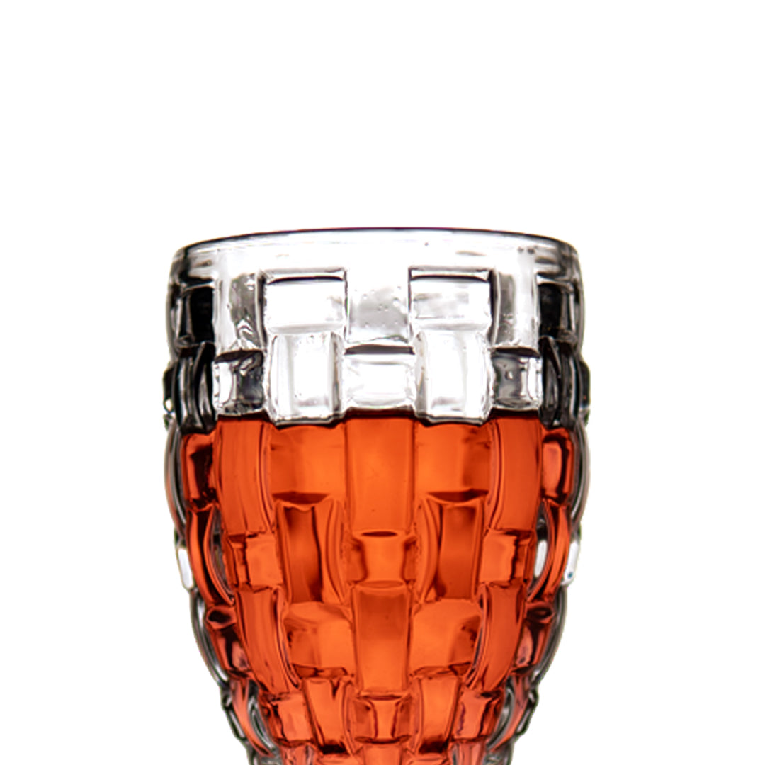 Bricked Crystal Glass Set of 6 220 ml