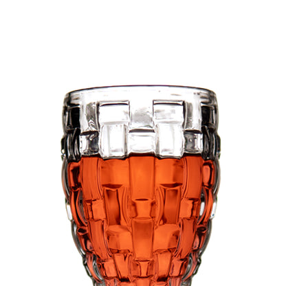 Bricked Crystal Glass Set of 6 220 ml
