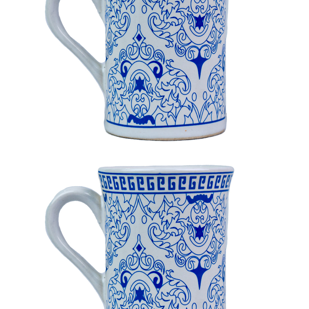 Handcrafted Blue Elegance Porcelain Mug Set of 1 320 ml