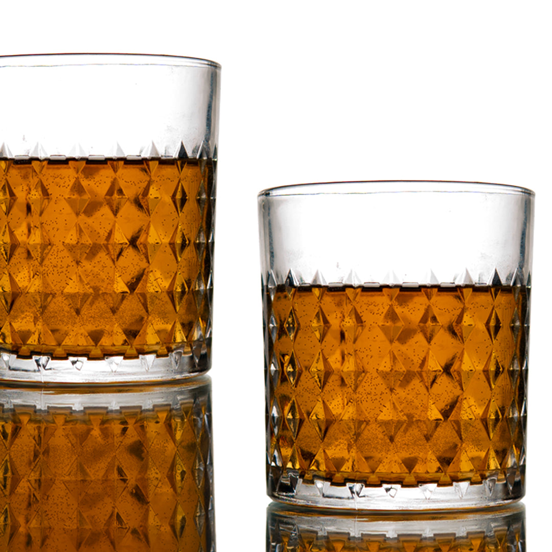 Diamond Whiskey Glaass Set of 6 340 ml