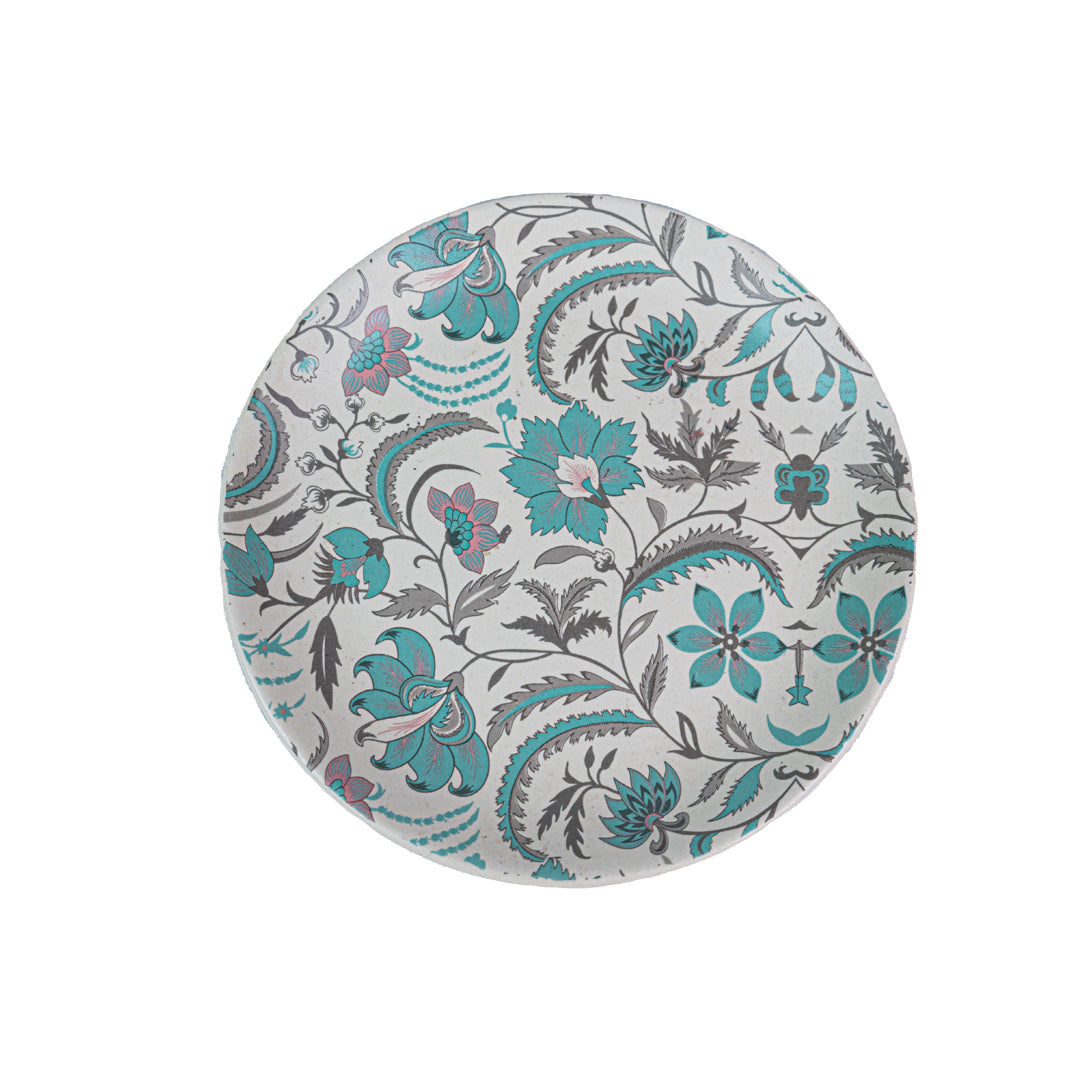 Handcrafted AquaBloom 20 Piece Dinner Set For 6