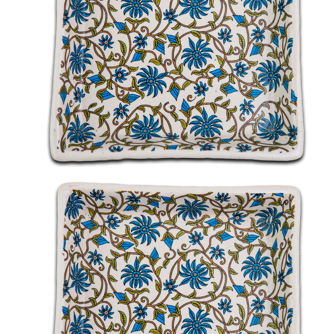 FloraVine Handmade Ceramic Platter Set of 6