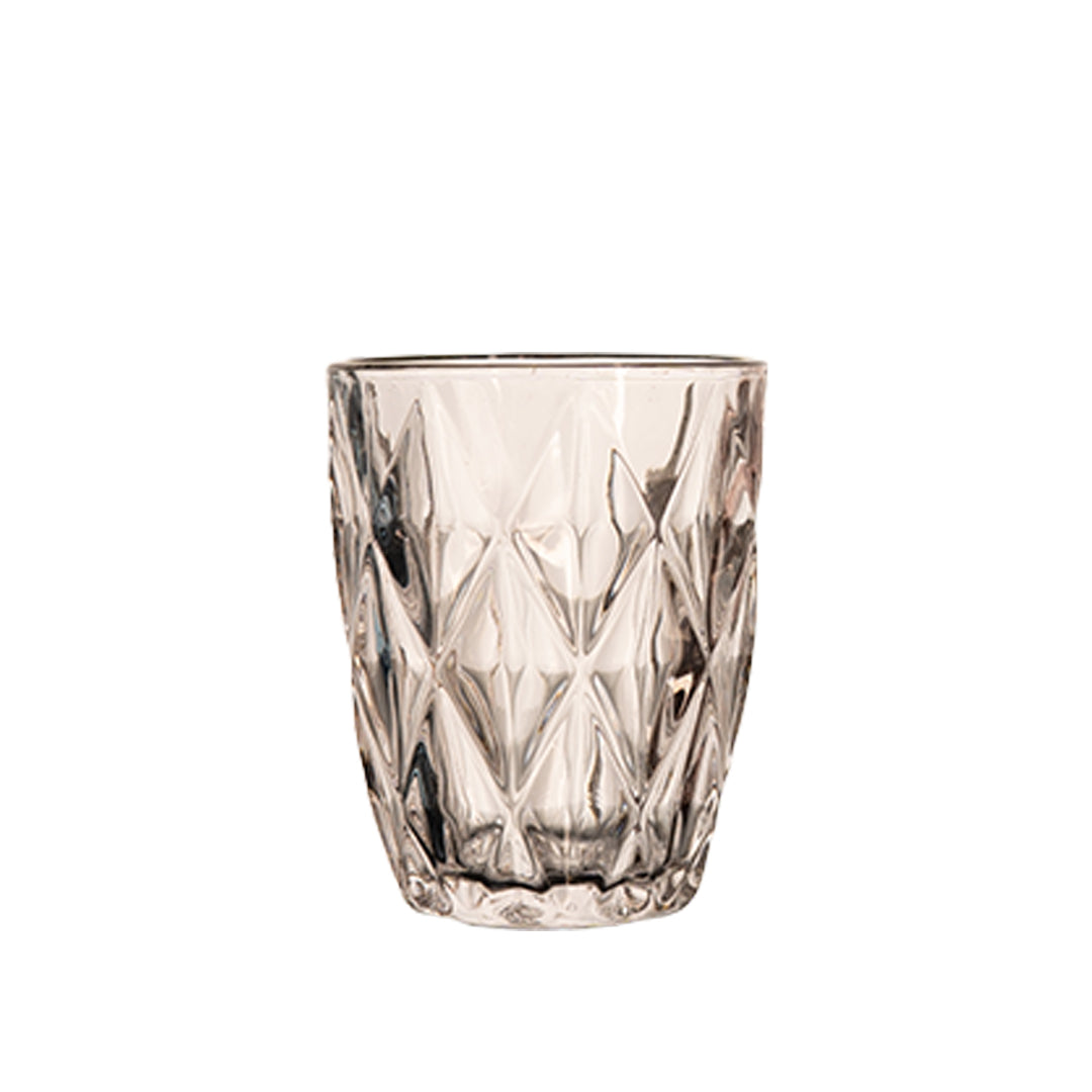 Colored Diamond Cut Water Glass Set of 6 300 ml