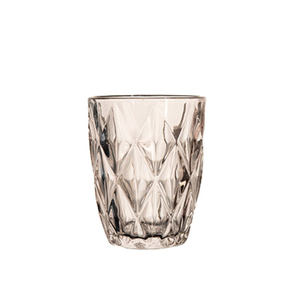 Colored Diamond Cut Water Glass Set of 6 300 ml