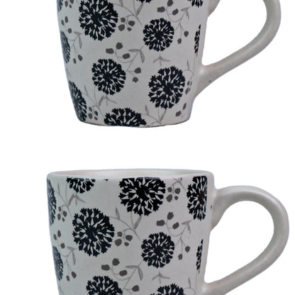 Handcrafted Monochrome Bloom Cup Set of 1 320 ml
