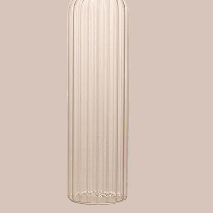 Ribbed Borosilicate Glass Water Bottle Set Of 1 1000ml
