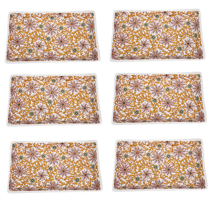 GoldenVine Handmade Ceramic Rectangular Snack Platter Set of 2