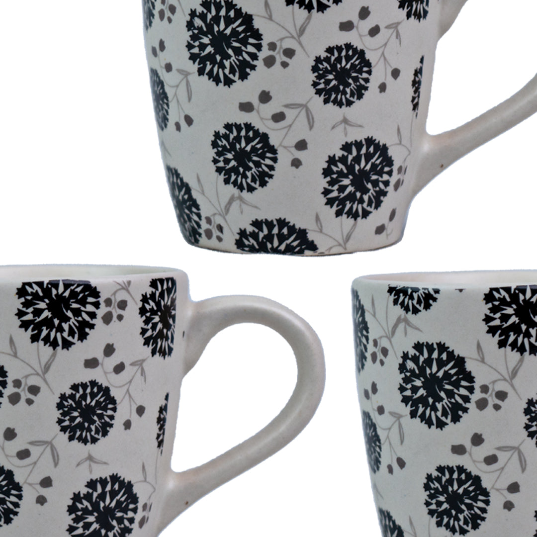 Handcrafted Monochrome Bloom Cup Set of 1 320 ml