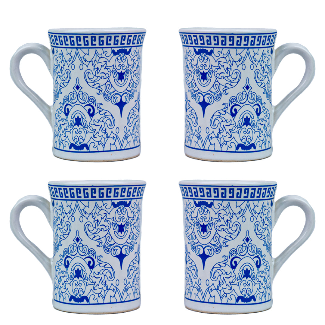 Handcrafted Blue Elegance Porcelain Mug Set of 1 320 ml