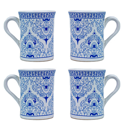 Handcrafted Blue Elegance Porcelain Mug Set of 1 320 ml