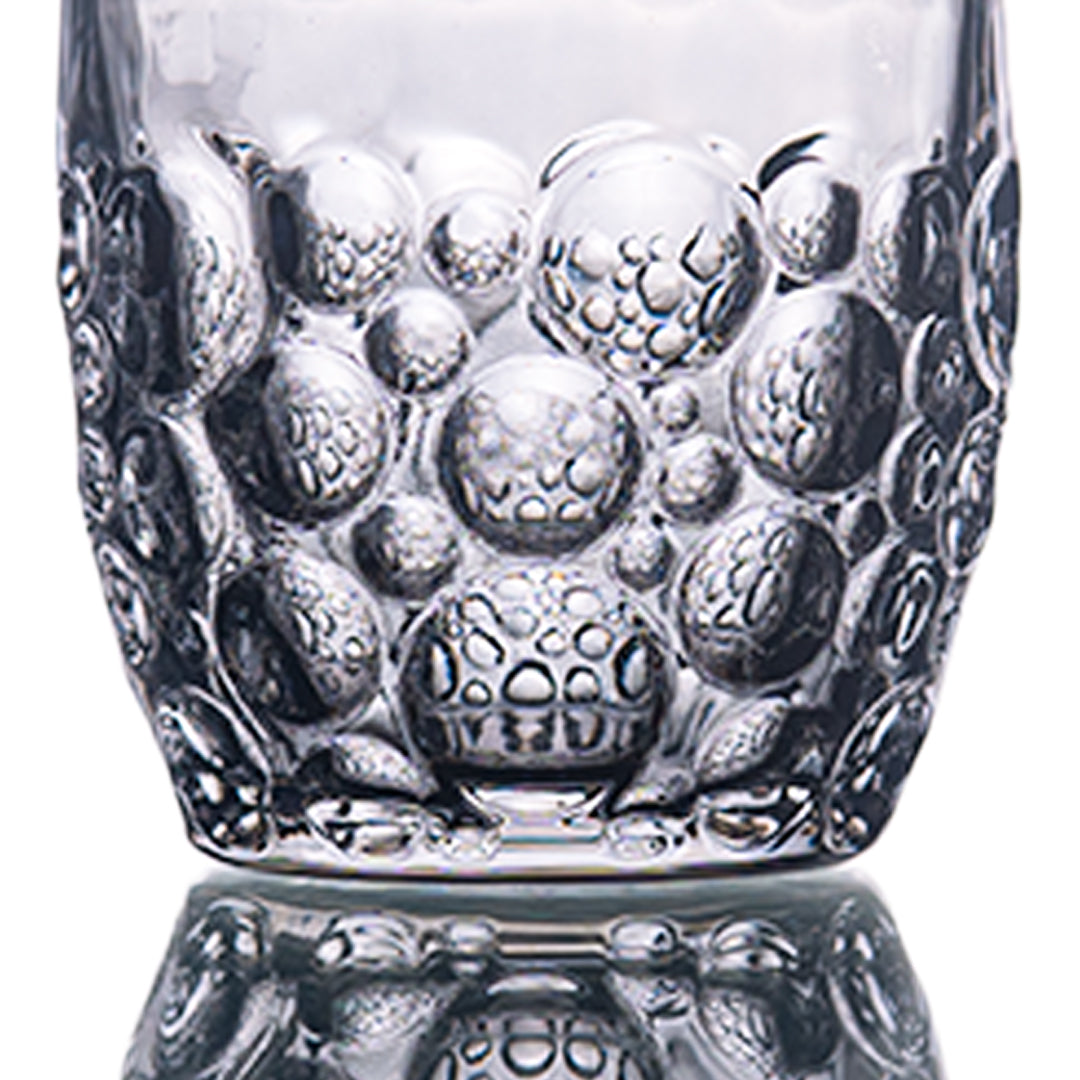 Black Ripple Sphere Glass Set of 6 350 ml