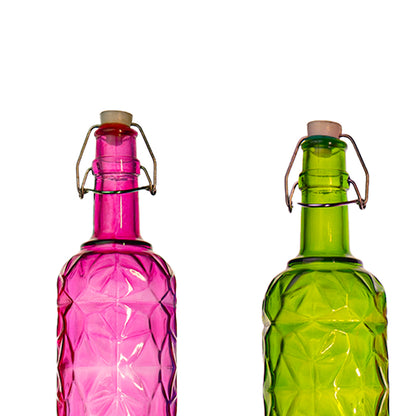 Multi Coloured Water Bottle Set of 4 1000 ml