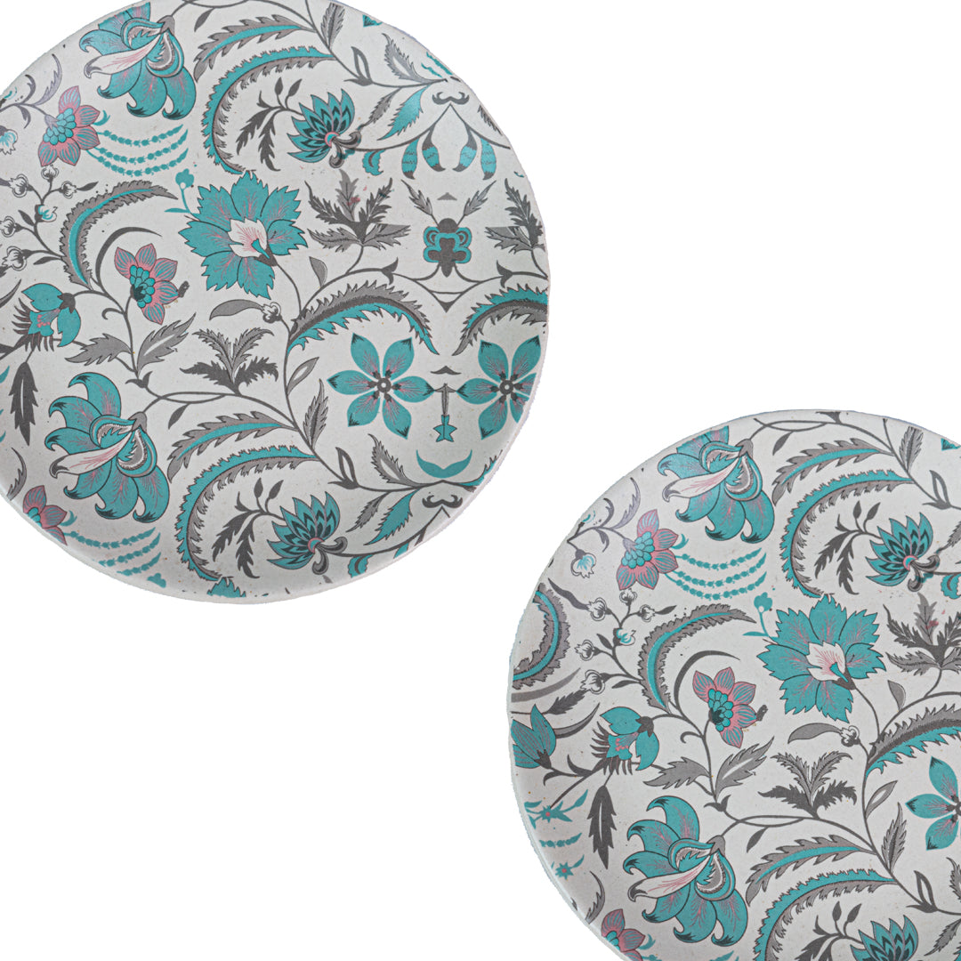 Handcrafted AquaBloom 20 Piece Dinner Set For 6