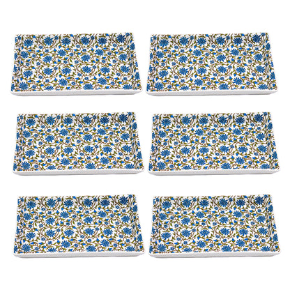 FloraVine Handmade Ceramic Rectangular Patter Set of 2