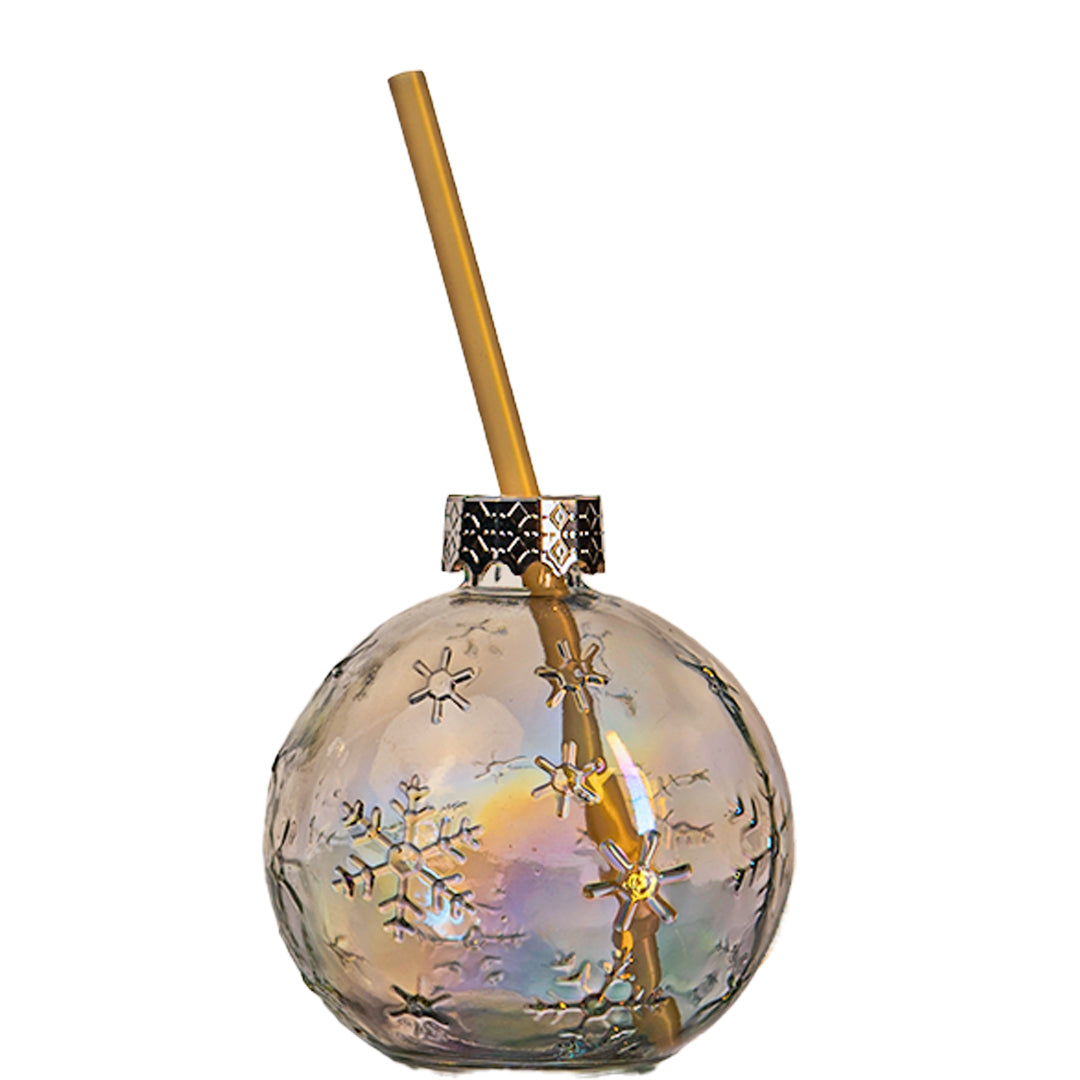 Glittered Bubble Cocktail jar Set of 2 400 ml