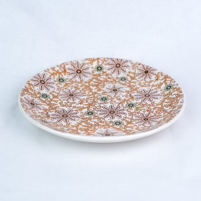 Handcrafted Golden Flora 20 Piece Dinner Set For 6